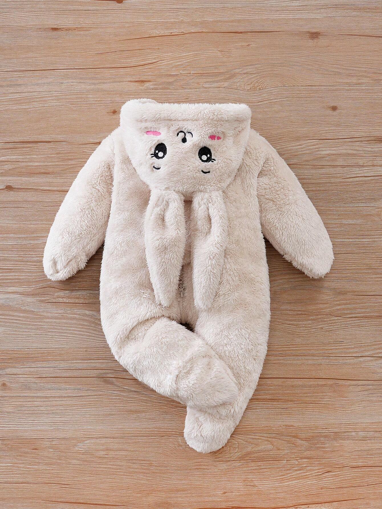 Buy SHEIN Long Sleeve Cute Cartoon Animal Embroidery Bag Hand Foot One-Piece Pants For Autumn And Winter in Pakistan