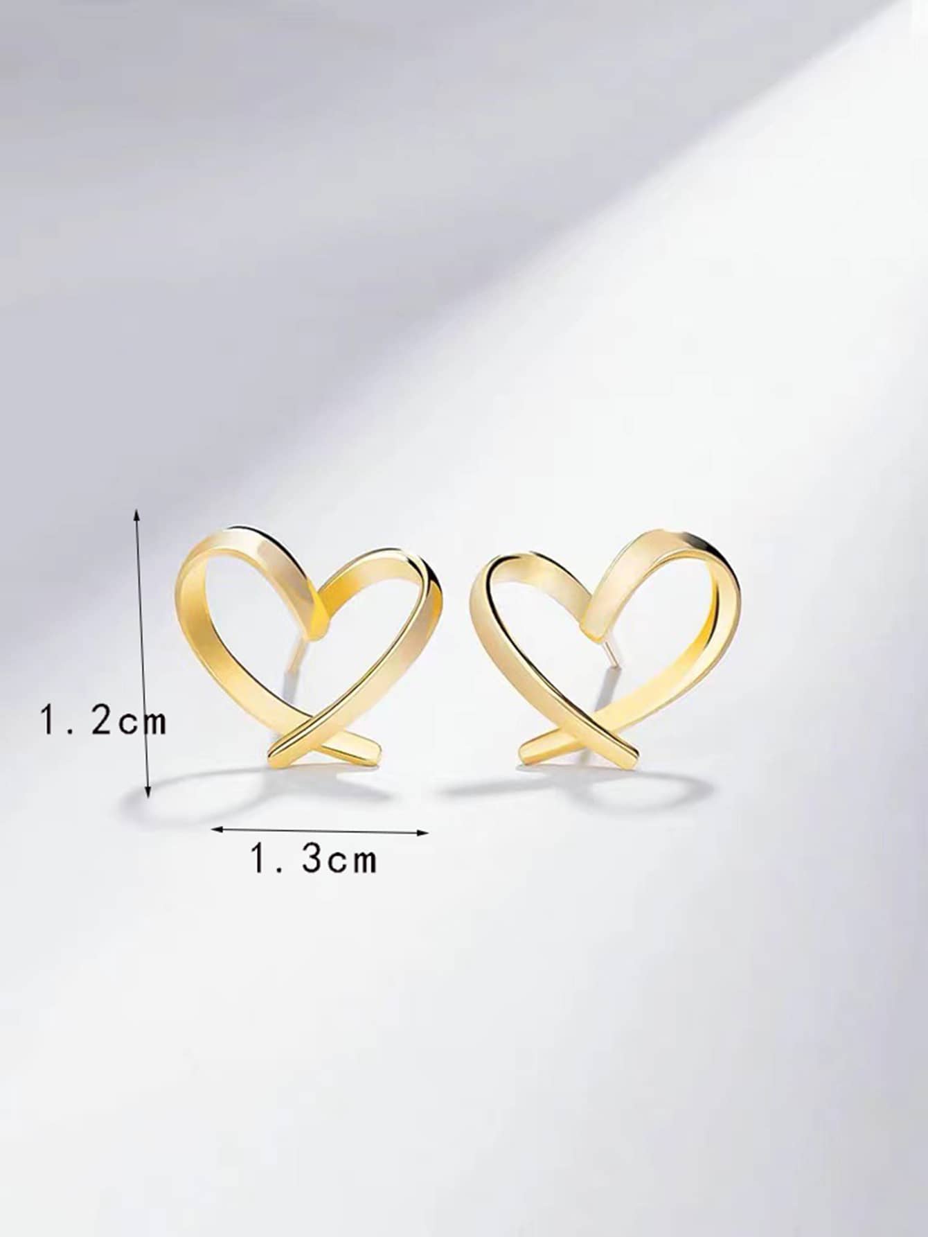 Buy SHEIN Heart Design Stud Earrings in Pakistan