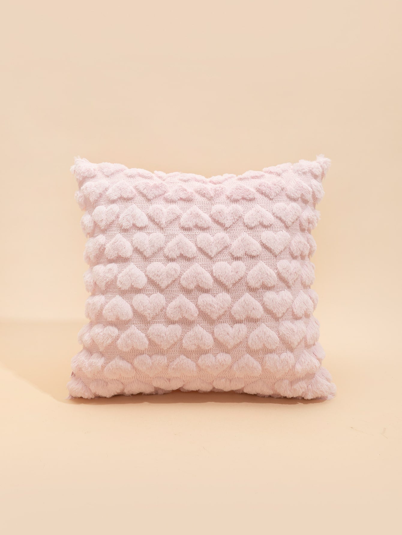 Buy SHEIN Heart Pattern Cushion Cover Without Filler, Pink Soft Throw Pillow Case For Sofa in Pakistan