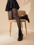 Buy SHEIN Heart Pattern Fishnet Black Tights For Women in Pakistan