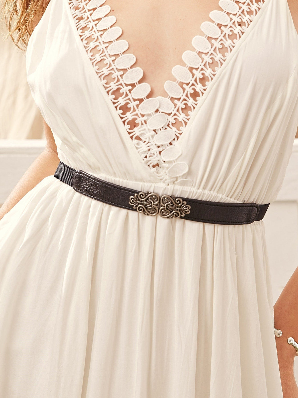 Buy SHEIN Hollow Scroll Metal Buckle Belt in Pakistan