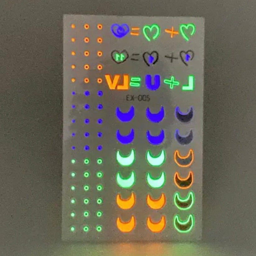 Buy Orb & Gravel Glow In Dark Colorful Temp Tattoos Sheet in Pakistan