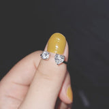 Buy Orb & Gravel Midi Gem Heart Ring - Silver in Pakistan