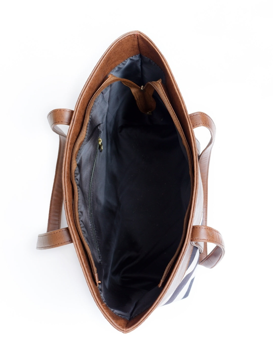 Buy ZigWaveShoulderToteBag-Brown in Pakistan