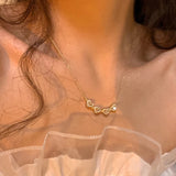 Buy Orb & Gravel Clover Gem Magnet Necklace Gold in Pakistan