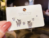 Buy Orb & Gravel Silver Butterfly Gem Stud Set in Pakistan