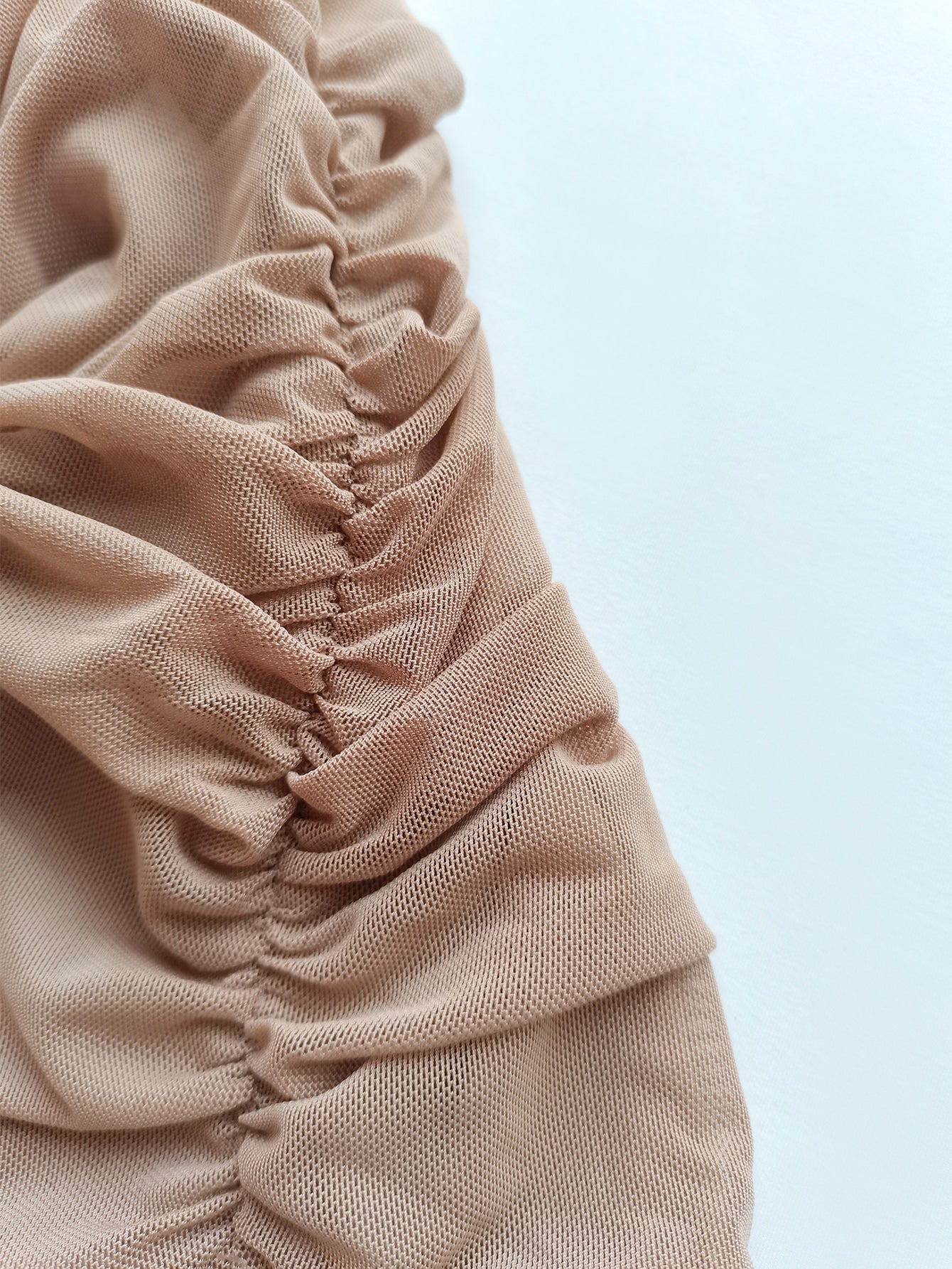 Buy SHEIN Joyfunear Lantern Sleeve Ruched Side Bodycon Dress in Pakistan