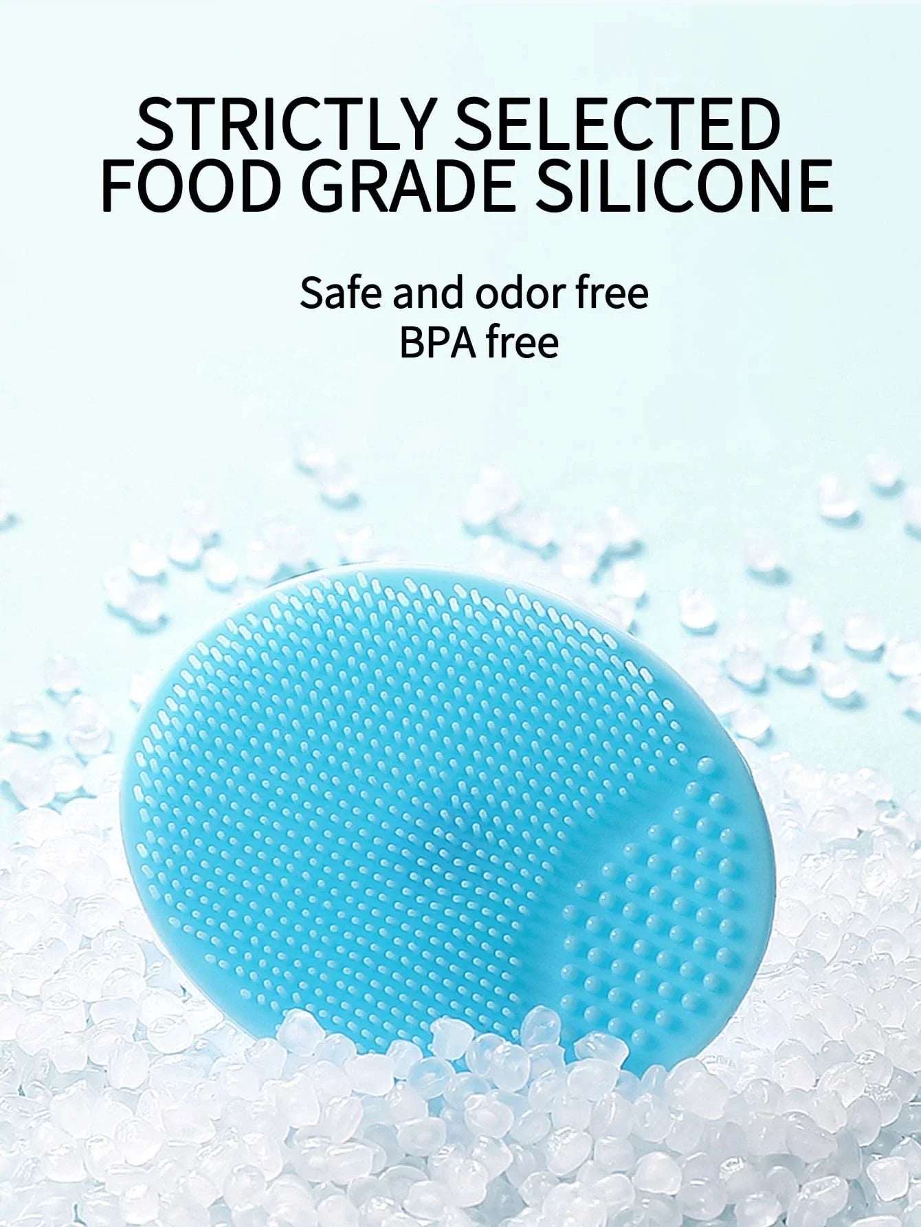 Buy SHEIN KUNT 3Pcs/4Pcs Baby Pink + Yellow + Blue Silicone Hair Washing Brush, Soft Small Size Skin Safe Bathing Brush in Pakistan