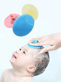 Buy SHEIN KUNT 3Pcs/4Pcs Baby Pink + Yellow + Blue Silicone Hair Washing Brush, Soft Small Size Skin Safe Bathing Brush in Pakistan