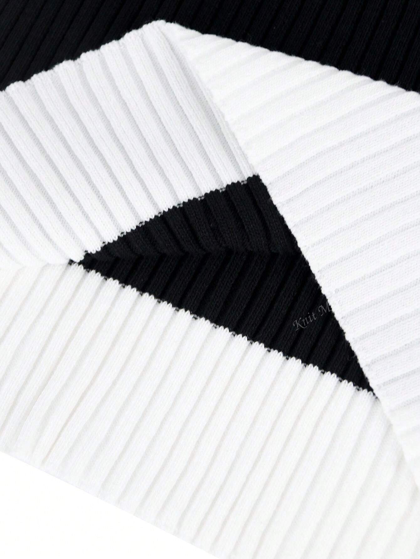 Buy SHEIN Knit Mix Knitted Elegant Commuter Midi Dress For Women,Floral Pattern Half High Neck Long Sleeve Contrast Color Fitted Sweater Dress (Floral Random) in Pakistan