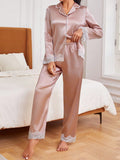 Buy SHEIN Ladies' Lace Trimmed Satin Pajama Set in Pakistan