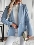 Buy SHEIN Lapel Neck Double Button Blazer in Pakistan