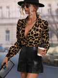 Buy SHEIN Leopard Print Puff Sleeve Shirt in Pakistan