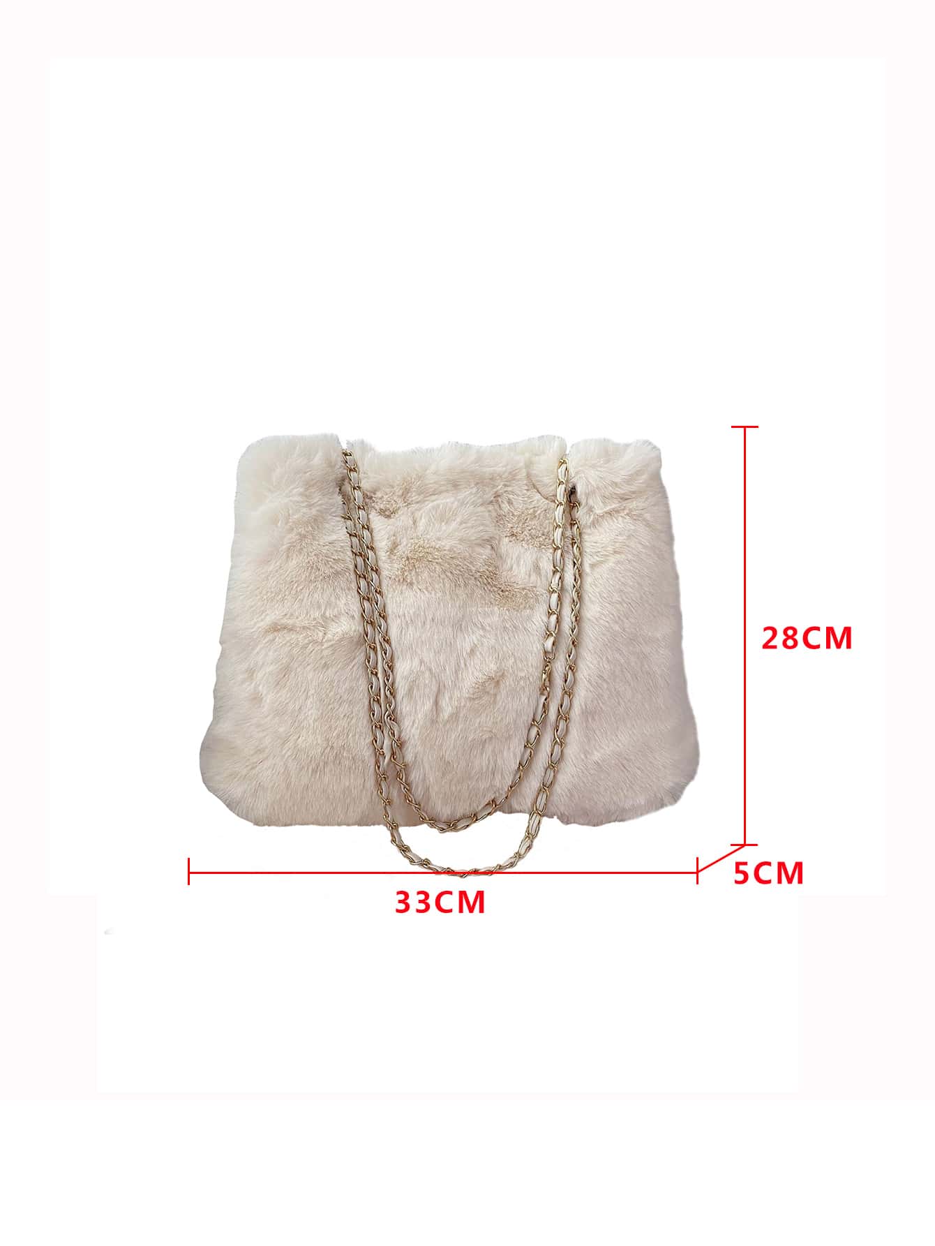 Buy SHEIN Lightweight Business Casual Fuzzy Shoulder Tote Bag in Pakistan