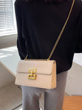 Buy SHEIN Lightweight,Business Casual Minimalist Chain Flap Square Bag in Pakistan