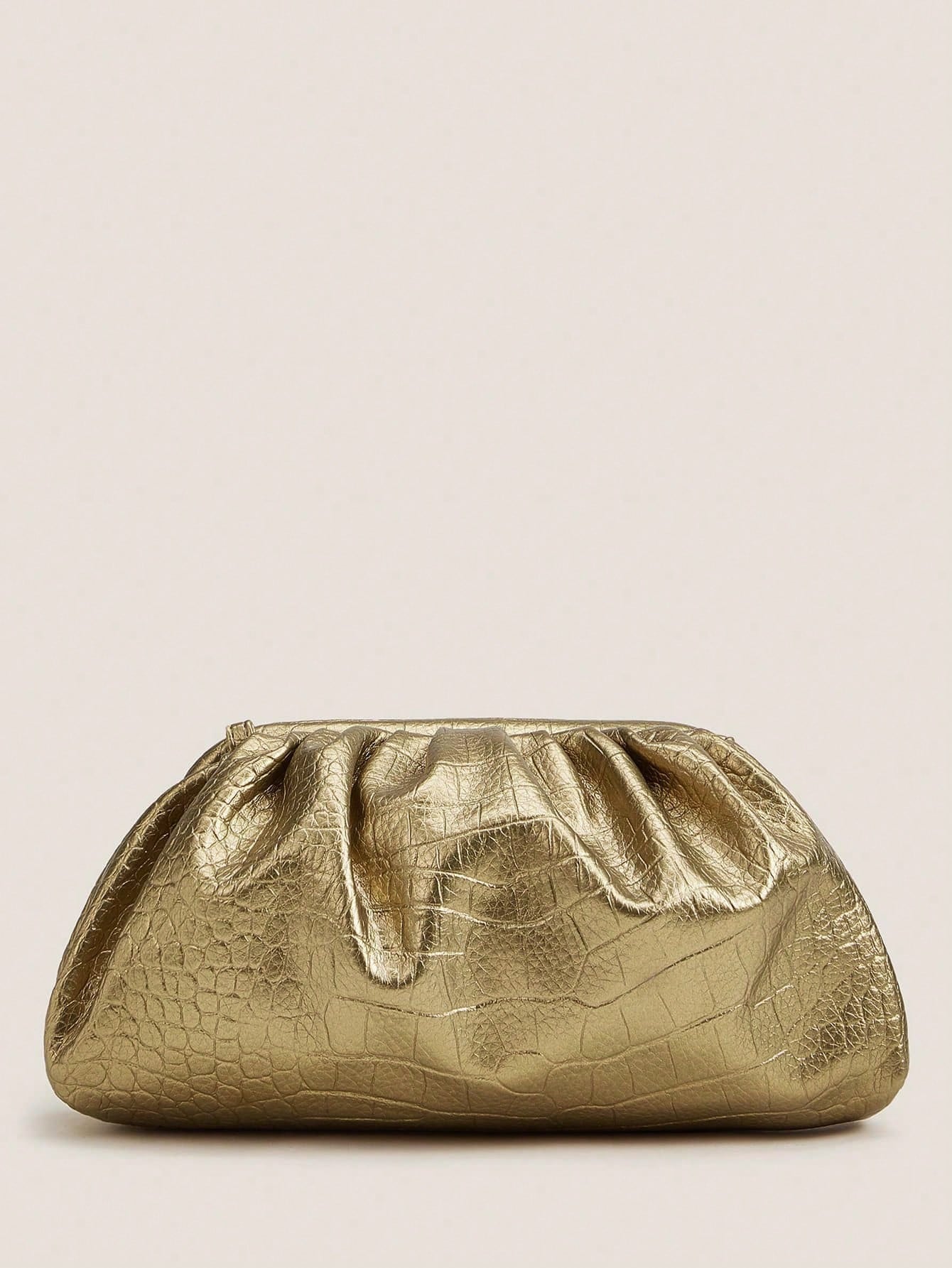 Buy SHEIN Croc Embossed Ruched Clutch Bag, Mothers Day Gift For Mom in Pakistan