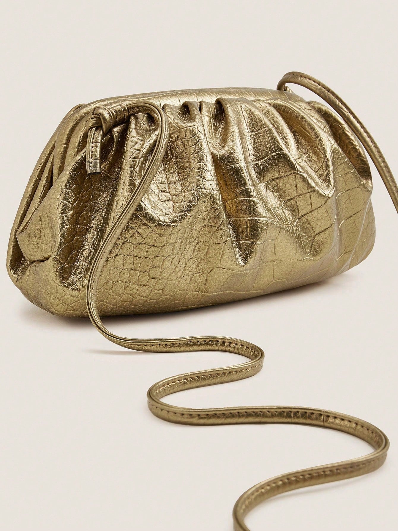 Buy SHEIN Croc Embossed Ruched Clutch Bag, Mothers Day Gift For Mom in Pakistan
