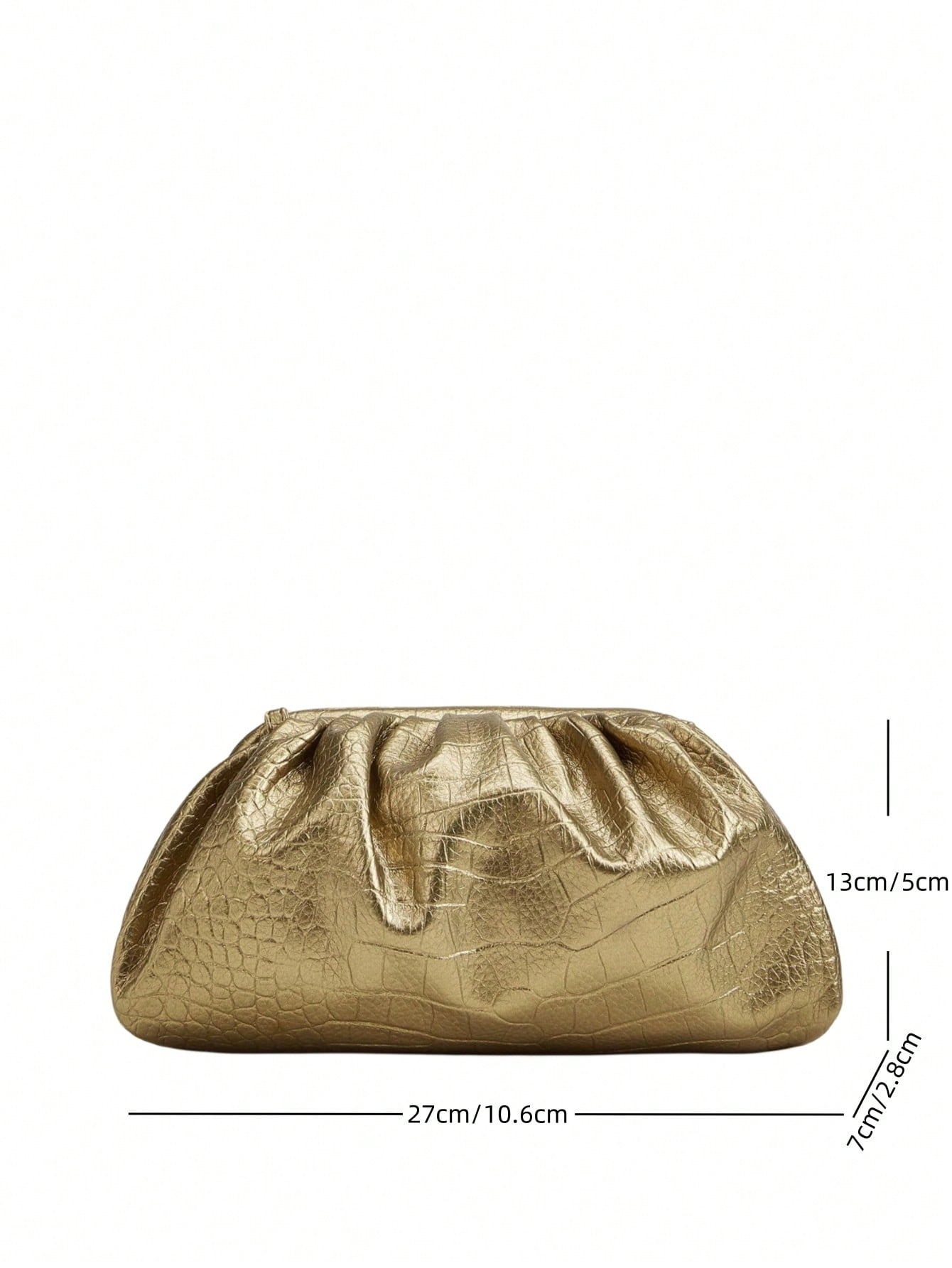 Buy SHEIN Croc Embossed Ruched Clutch Bag, Mothers Day Gift For Mom in Pakistan