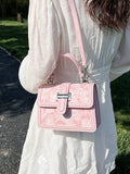 Buy SHEIN Mini Flower Graphic Square Bag Top Handle Flap in Pakistan