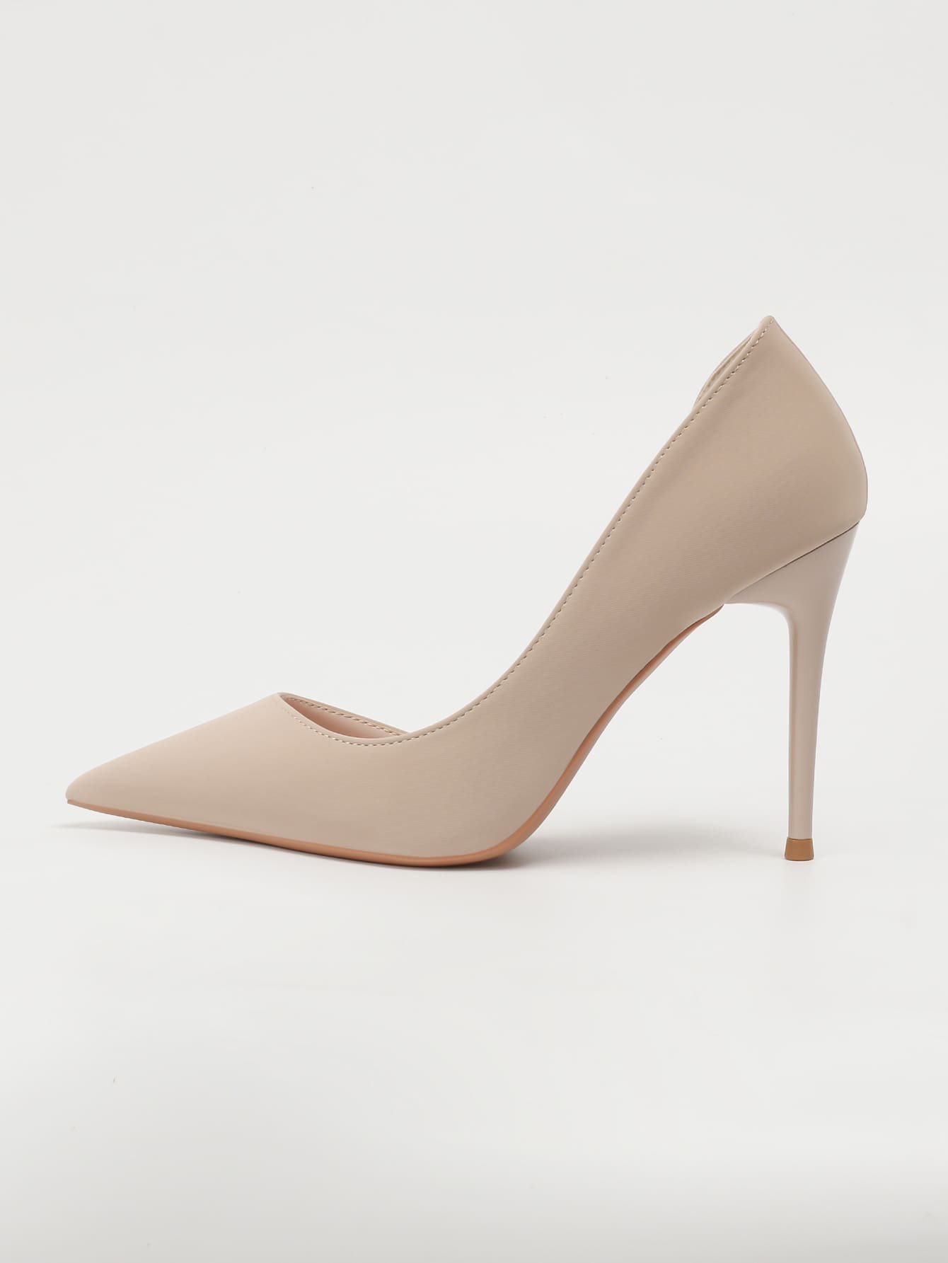 Buy SHEIN Minimalist Point Toe Stiletto Heeled Court Pumps, Apricot Color Elegant Solid Color High Heel Shoes in Pakistan