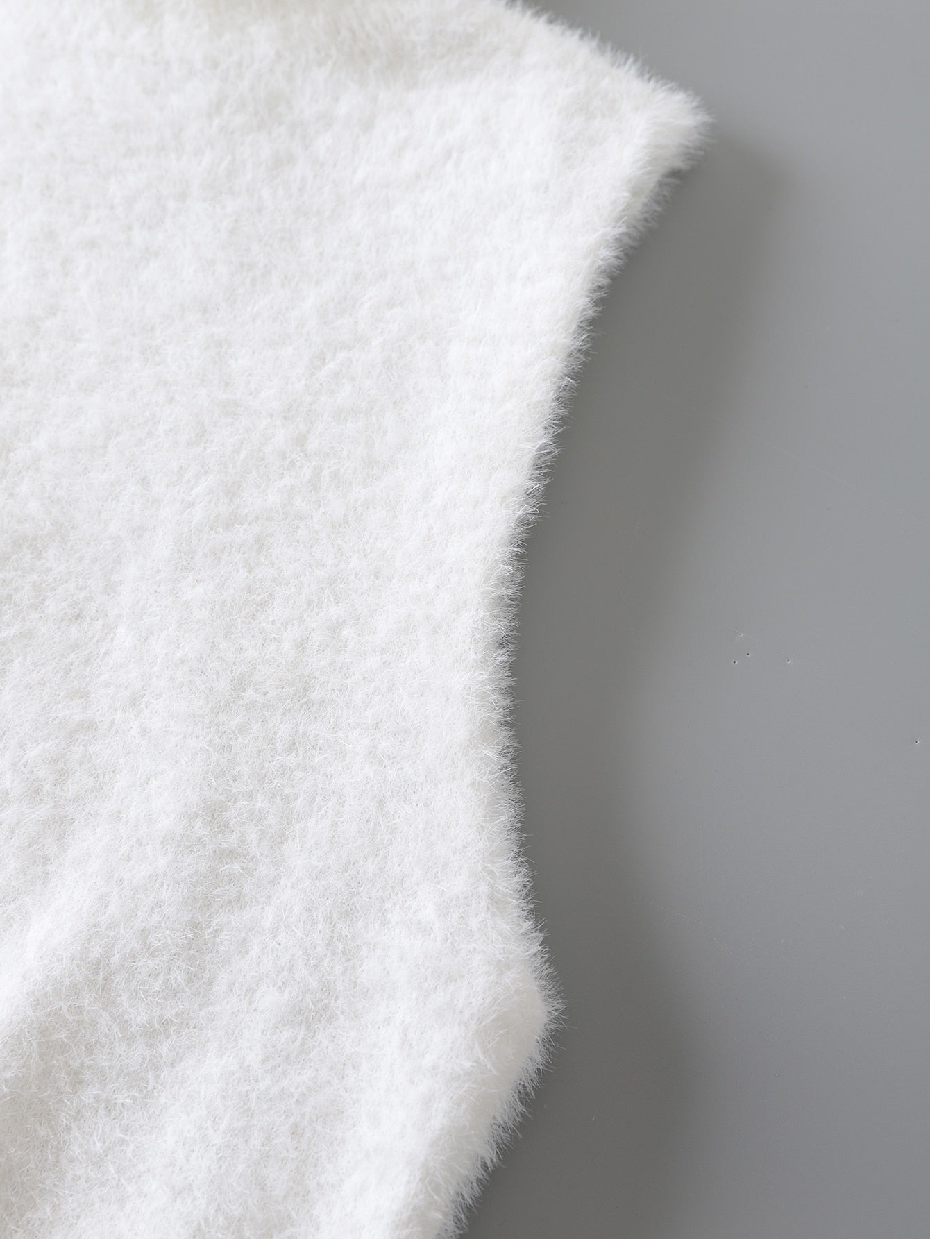 Buy SHEIN Mock Neck Fuzzy Knit Top in Pakistan