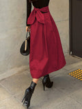 Buy SHEIN New A-Line Skirt Umbrella Skirt Bow Women Day Big Swing Skirt Slim Waist Long Skirt in Pakistan