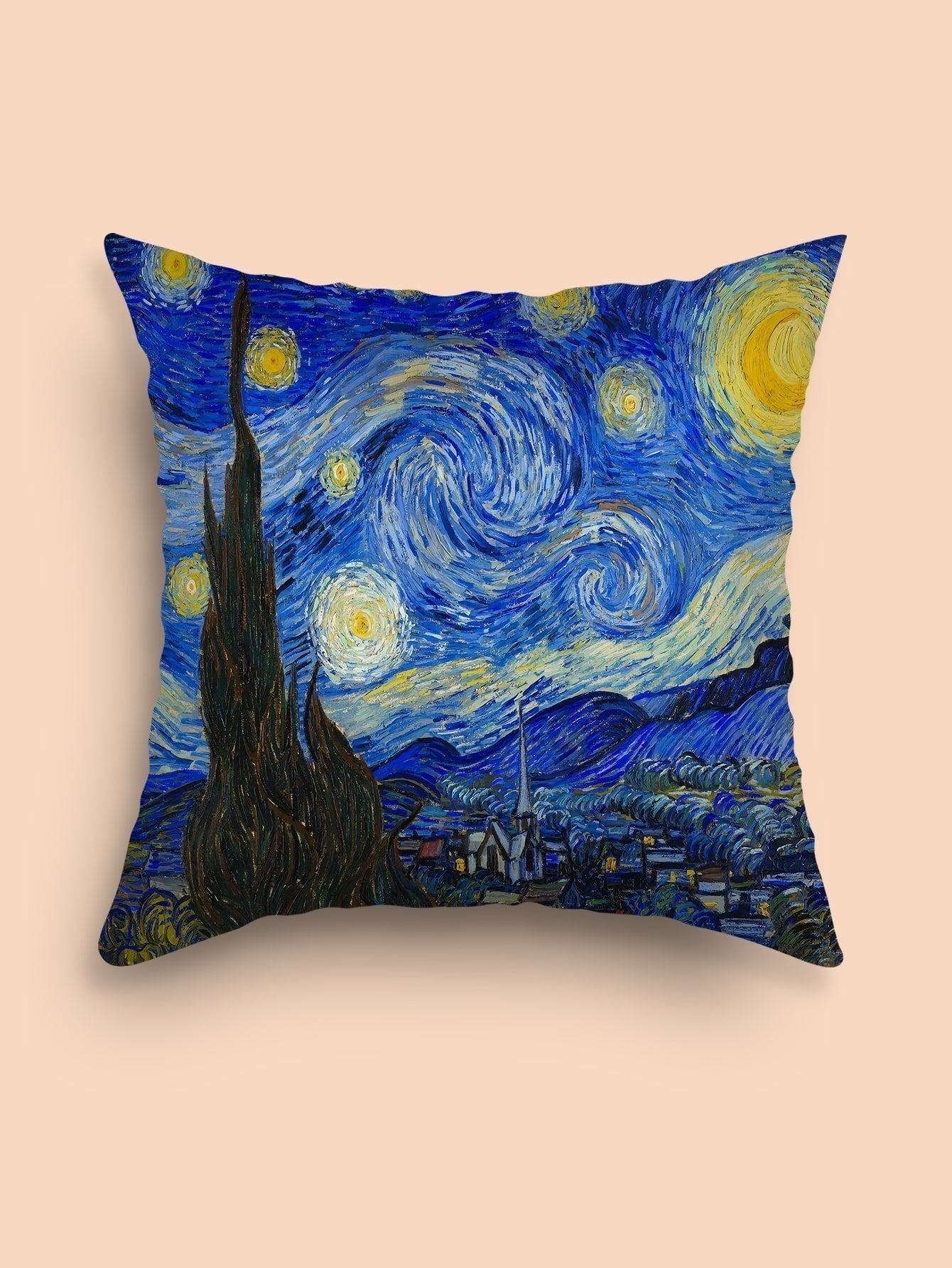 Buy SHEIN Oil Painting Pattern Cushion Cover Without Filler, Modern Throw Pillow Case For Sofa, Home Decor in Pakistan