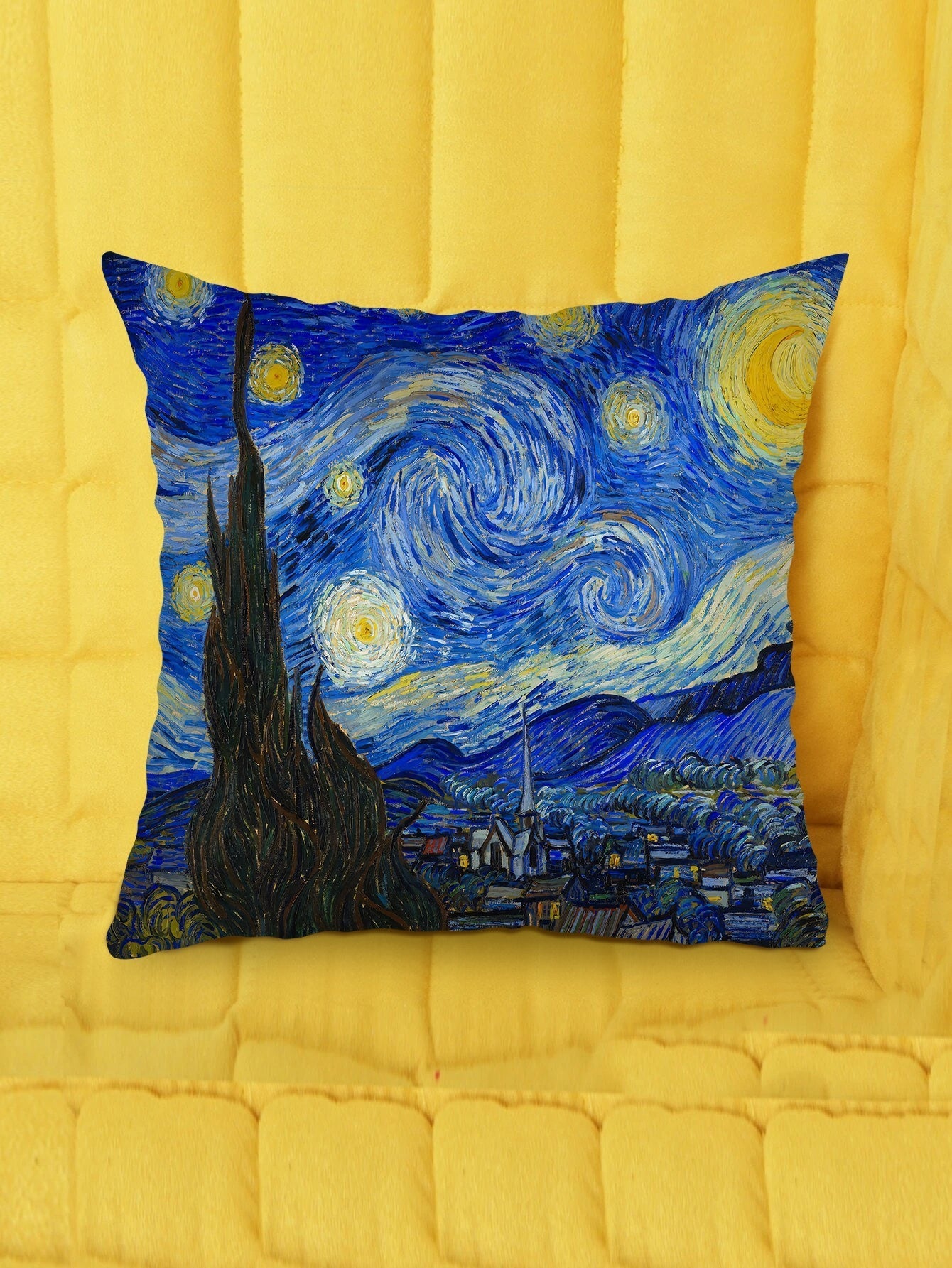 Buy SHEIN Oil Painting Pattern Cushion Cover Without Filler, Modern Throw Pillow Case For Sofa, Home Decor in Pakistan