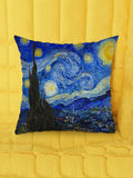 Buy SHEIN Oil Painting Pattern Cushion Cover Without Filler, Modern Throw Pillow Case For Sofa, Home Decor in Pakistan