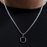 Buy Onyx Tone Pendant White Black Necklace in Pakistan
