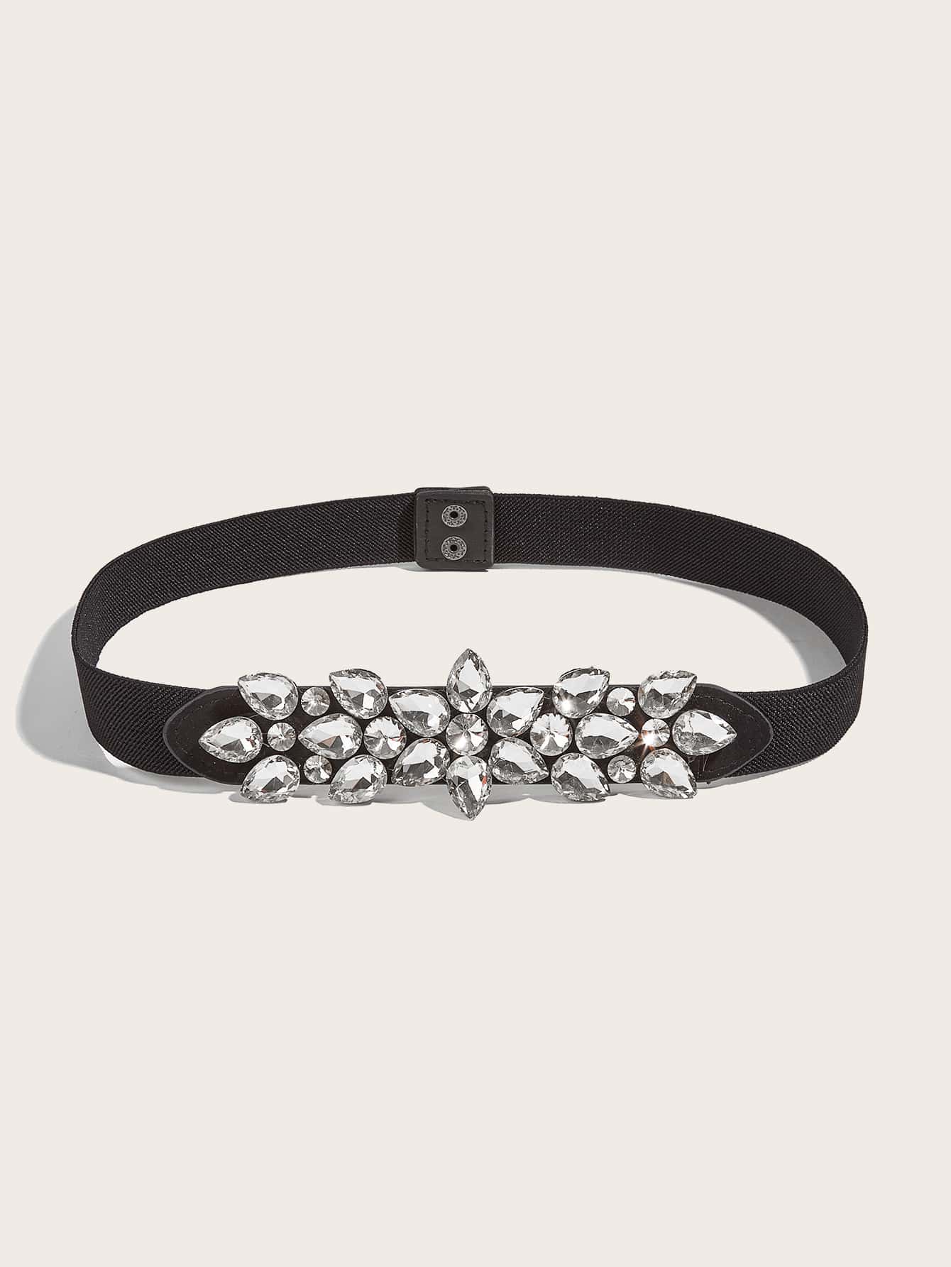 Buy SHEIN Rhinestone Decor Skinny Belt in Pakistan