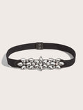 Buy SHEIN Rhinestone Decor Skinny Belt in Pakistan