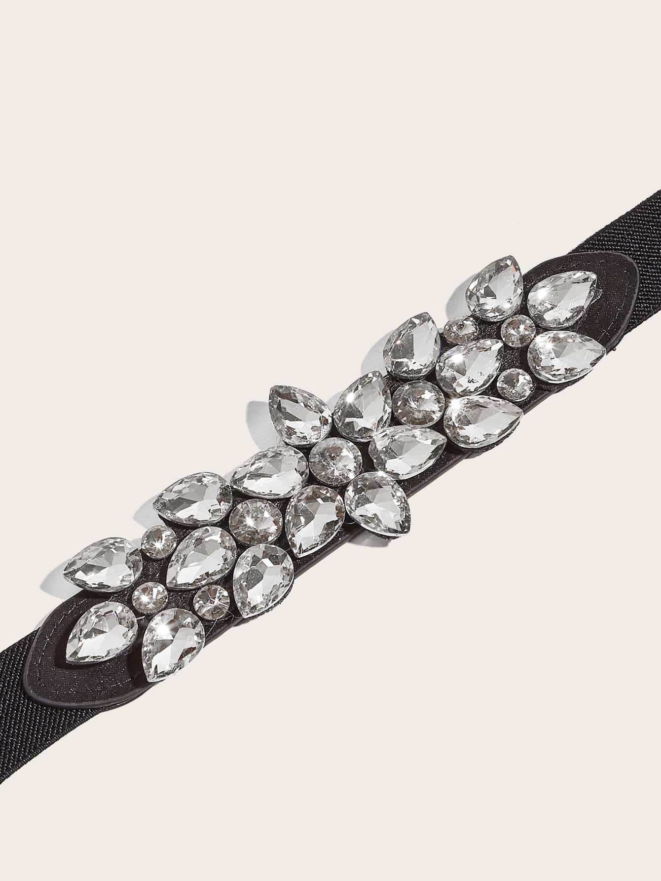 Buy SHEIN Rhinestone Decor Skinny Belt in Pakistan