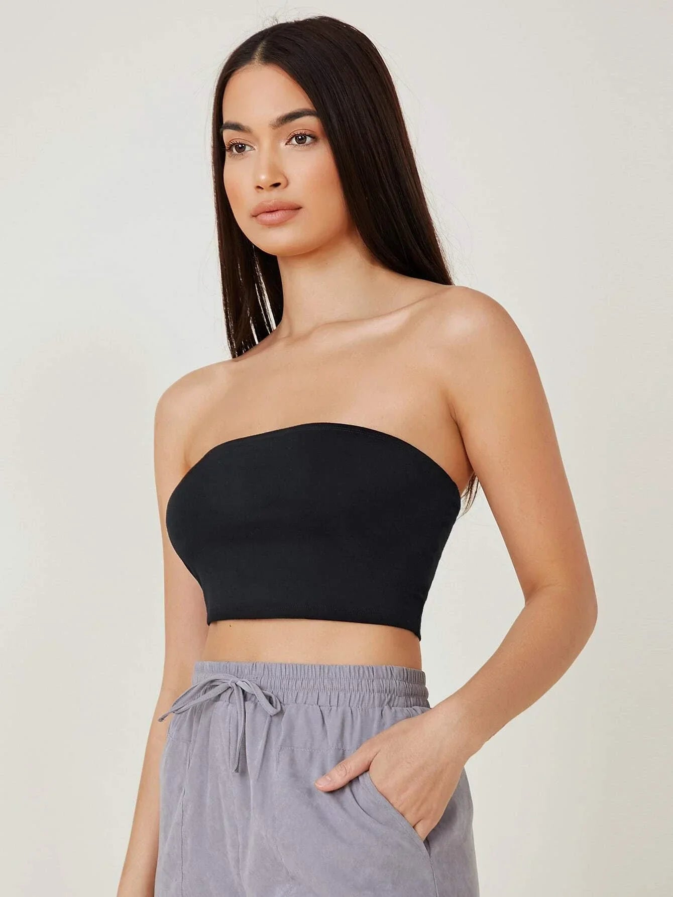 Buy SHEIN BASICS 2 Pack Crop Tube Top in Pakistan