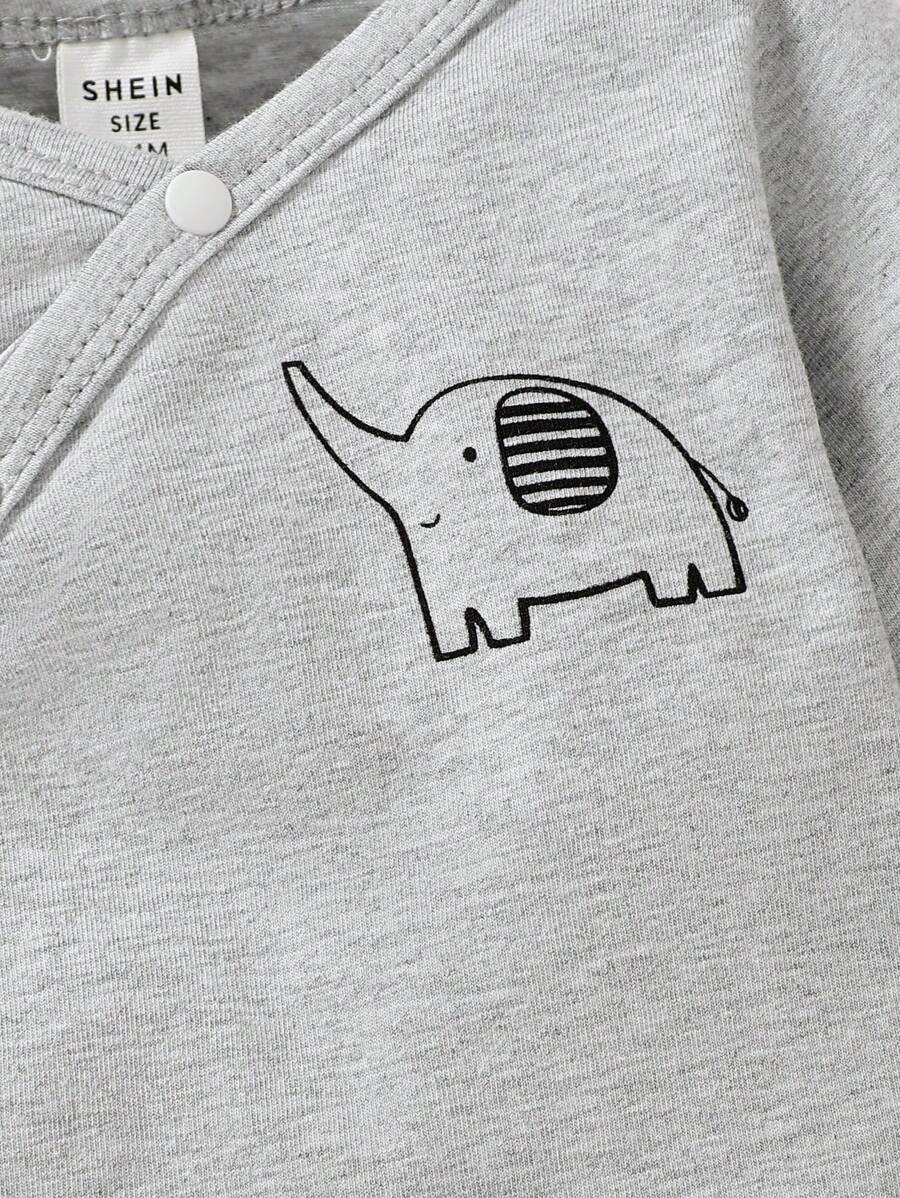 Buy SHEIN 3pcs Baby Boy Cartoon Bear Print Button-Front Shirt, Pants And Hat Casual Outfit Set in Pakistan