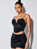 Buy SHEIN BAE Rhinestone Detail Bustier Cami Top in Pakistan