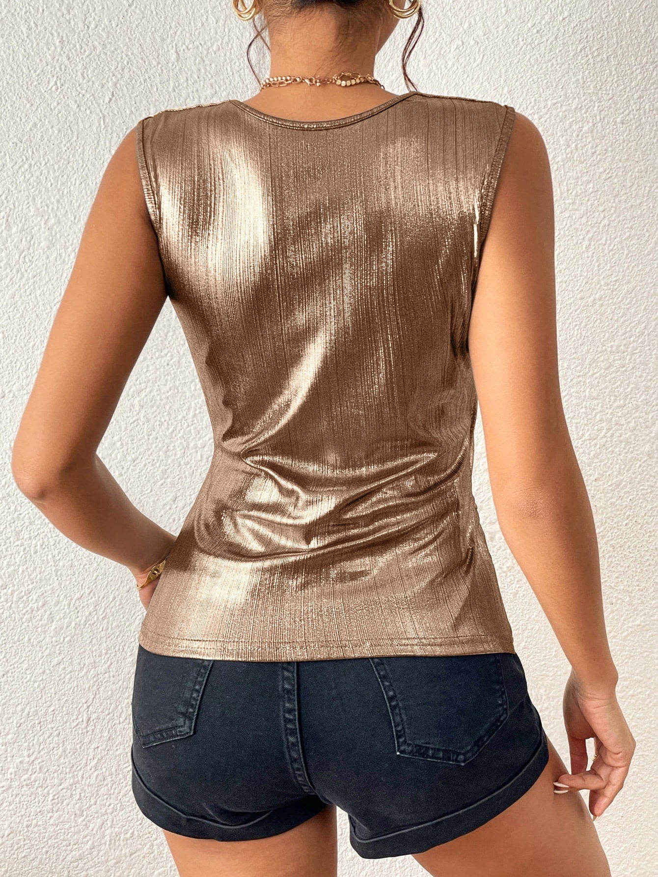 Buy SHEIN BAE Surplice Neck Ruched Tank Top in Pakistan