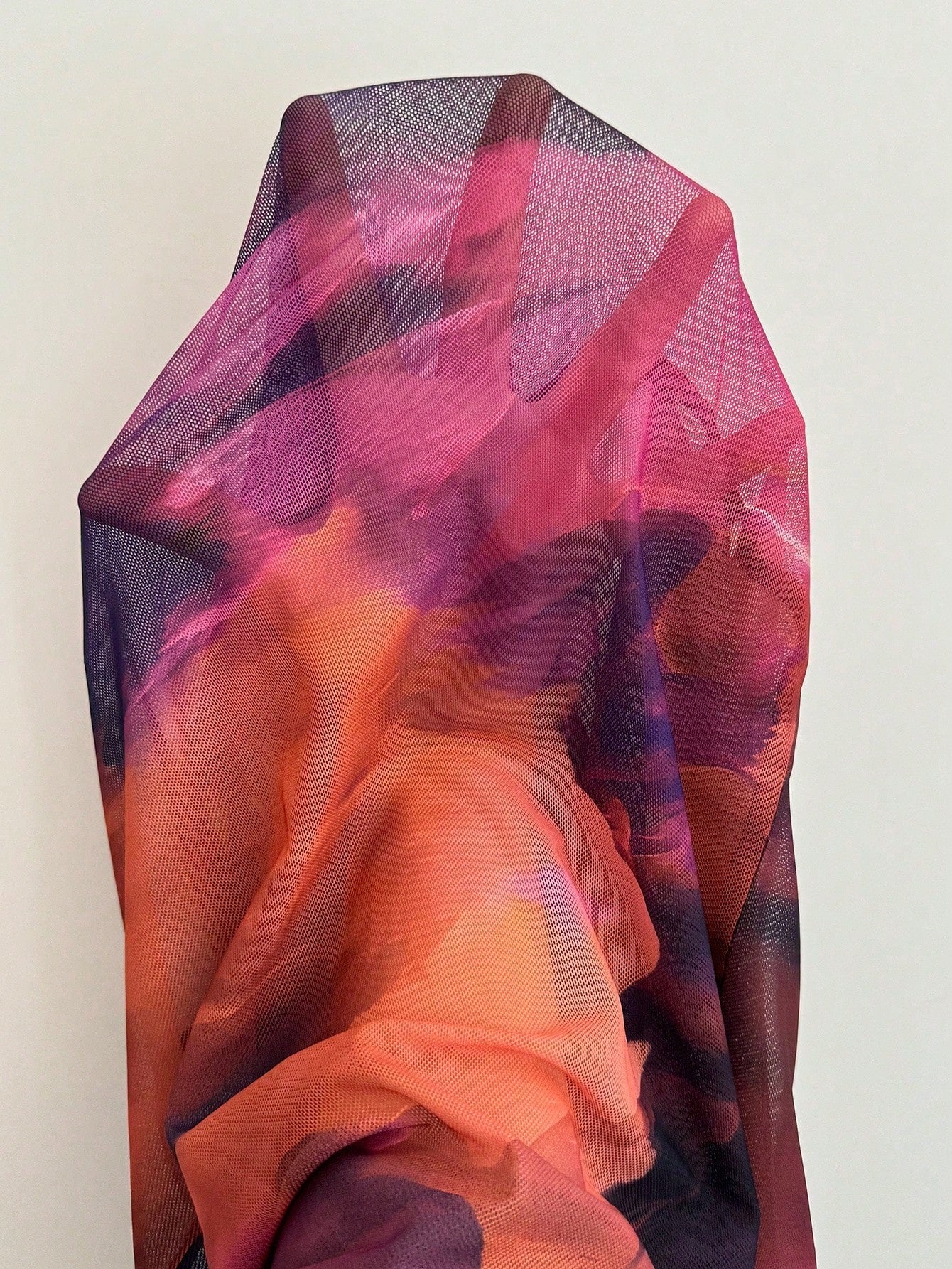 Buy SHEIN BAE Tie Dye Mock Neck Mesh Top in Pakistan