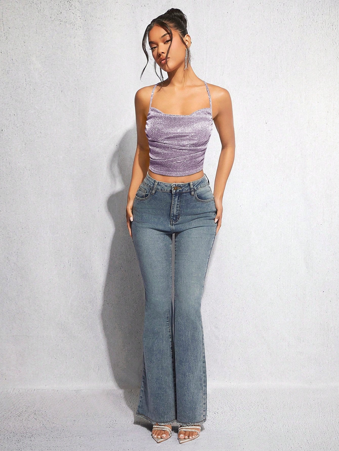 Buy SHEIN BAE Women's Draped Collar Backless Cami Tank Top in Pakistan