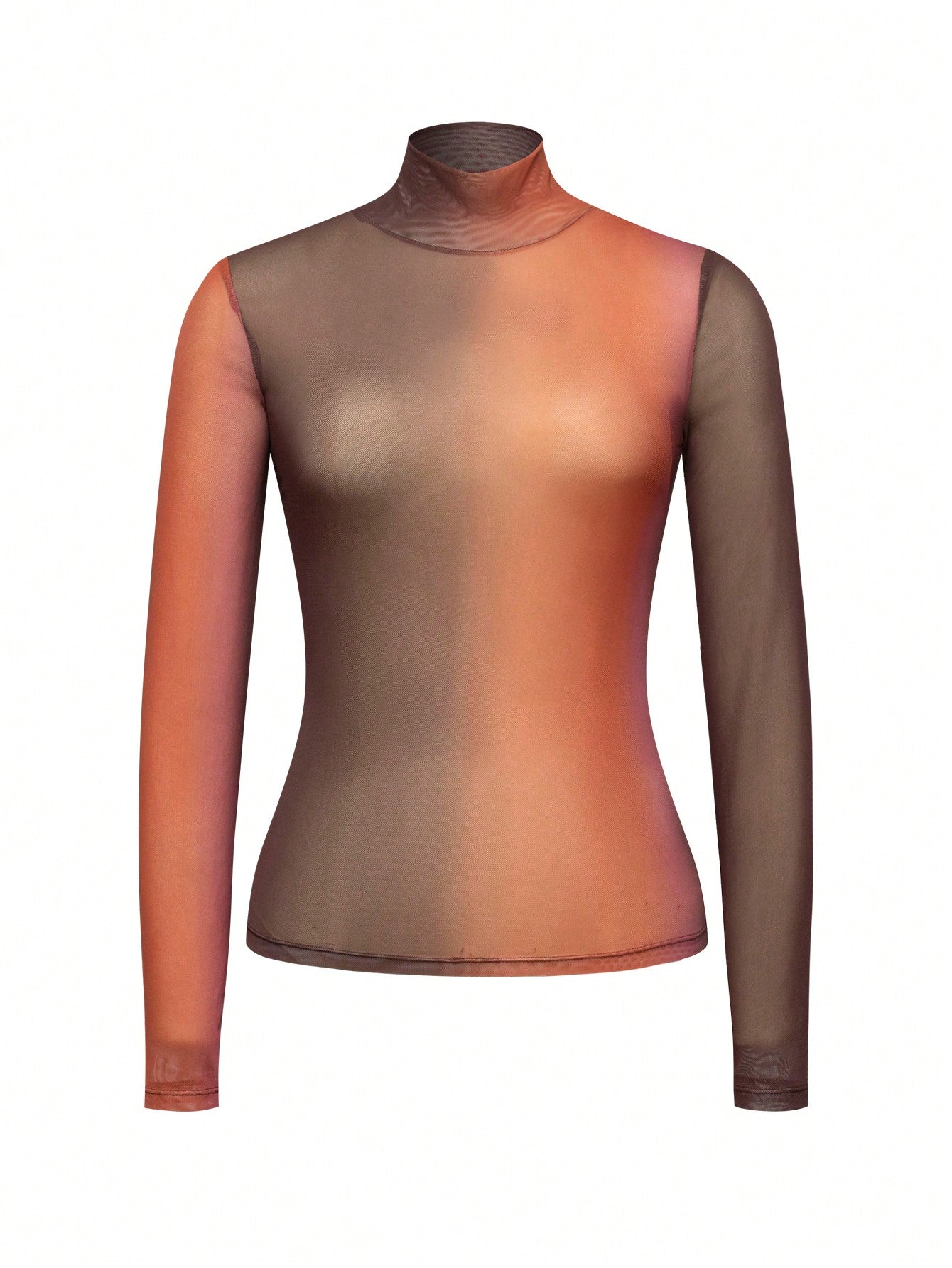 Buy SHEIN BIZwear Mock Neck Sheer Mesh Top Without Bra in Pakistan