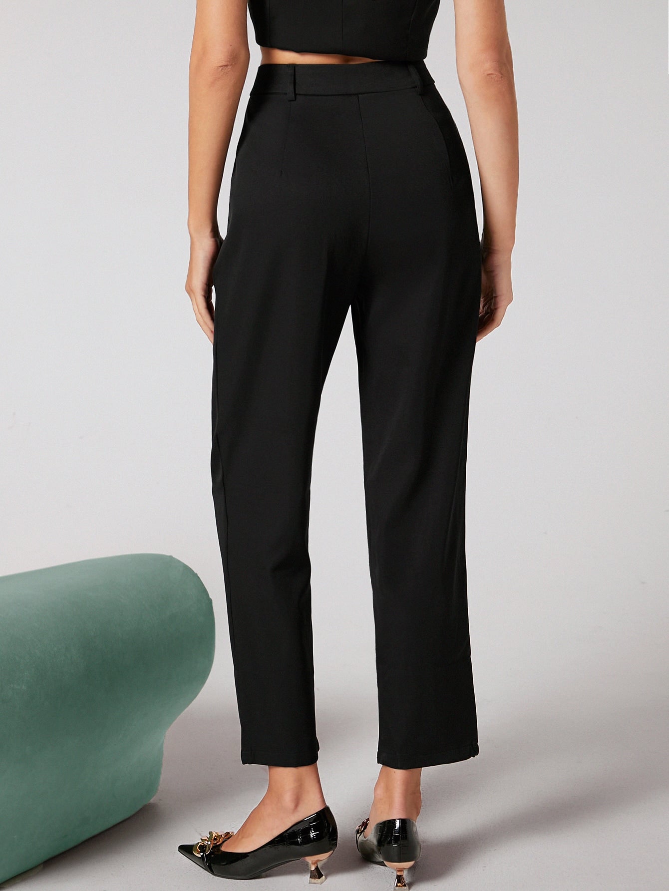 Buy SHEIN BIZwear Solid Tailored Pants Workwear in Pakistan