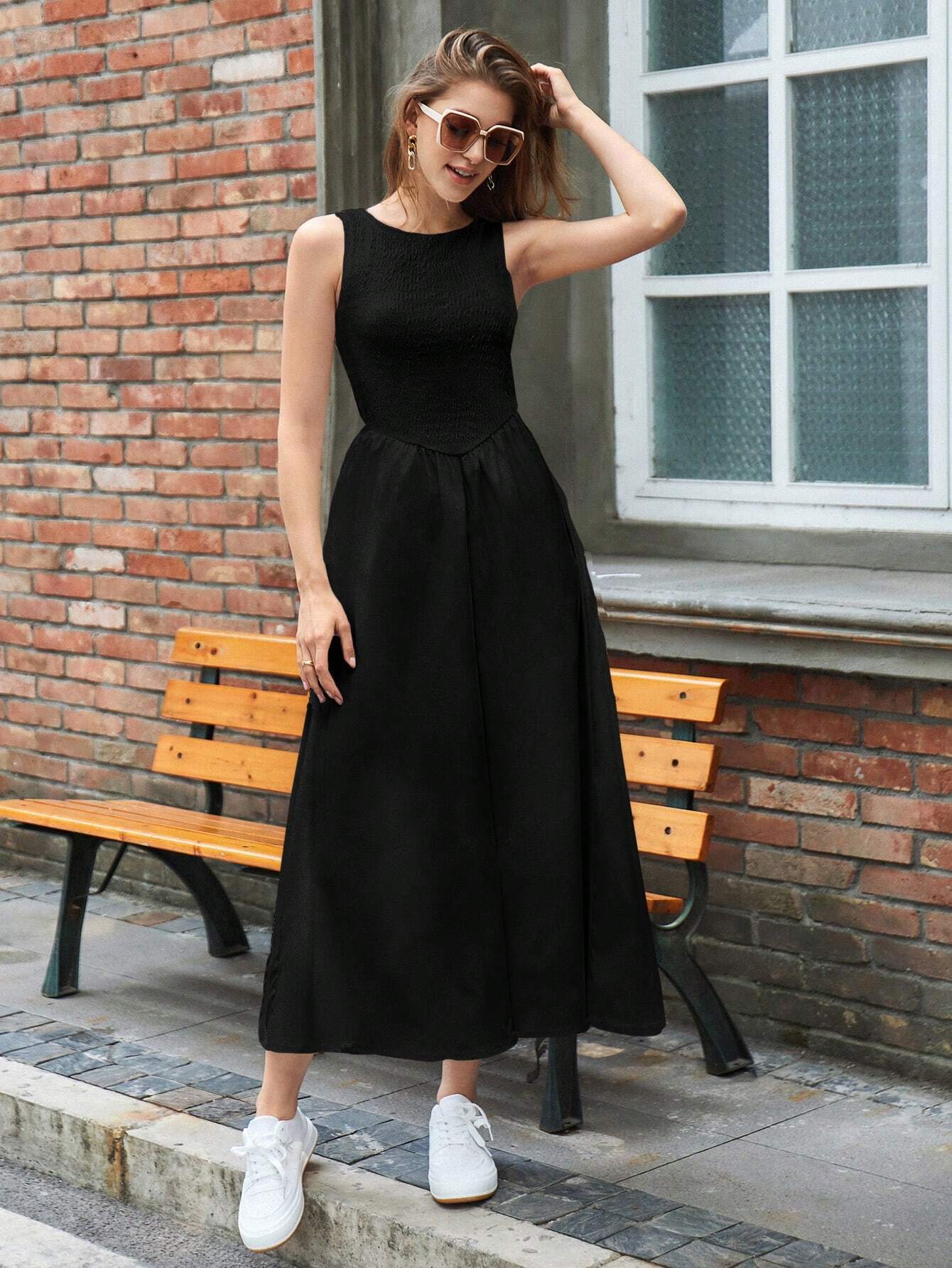 Buy SHEIN BIZwear Women's Sleeveless Waist Cinched Dress in Pakistan