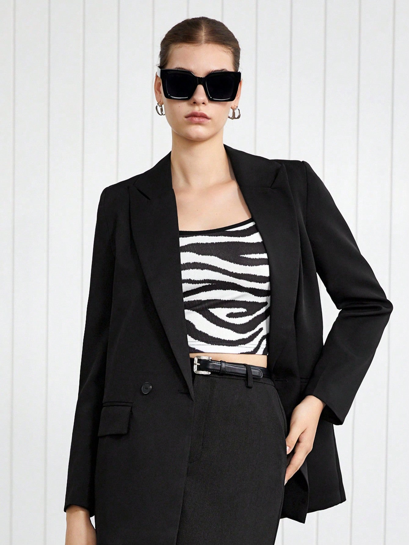 Buy SHEIN BIZwear Women's Zebra Print Camisole Cami Top in Pakistan