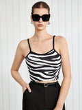 Buy SHEIN BIZwear Women's Zebra Print Camisole Cami Top in Pakistan