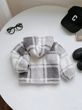 Buy SHEIN Baby Boy/Girl Soft & Comfortable Fleece Patch Print Hooded Jacket, Casual & Warm Windbreaker For Fall & Winter in Pakistan