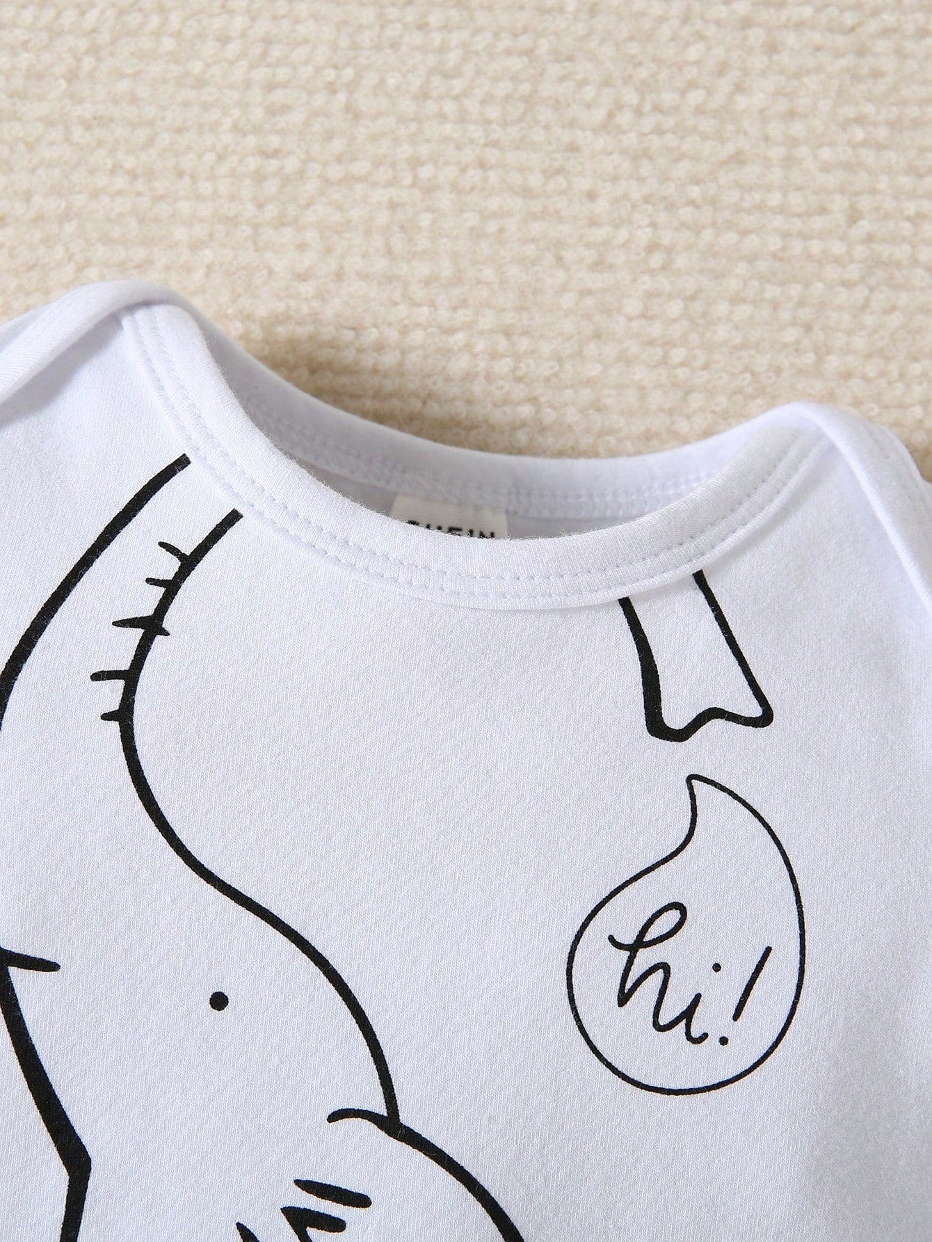 Buy SHEIN Baby Boy Cartoon Graphic Bodysuit & Striped Footed Pants in Pakistan