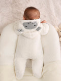 Buy SHEIN Baby Boys Cartoon Embroidery 3D Ears Design Hooded Teddy Sleep Jumpsuit in Pakistan