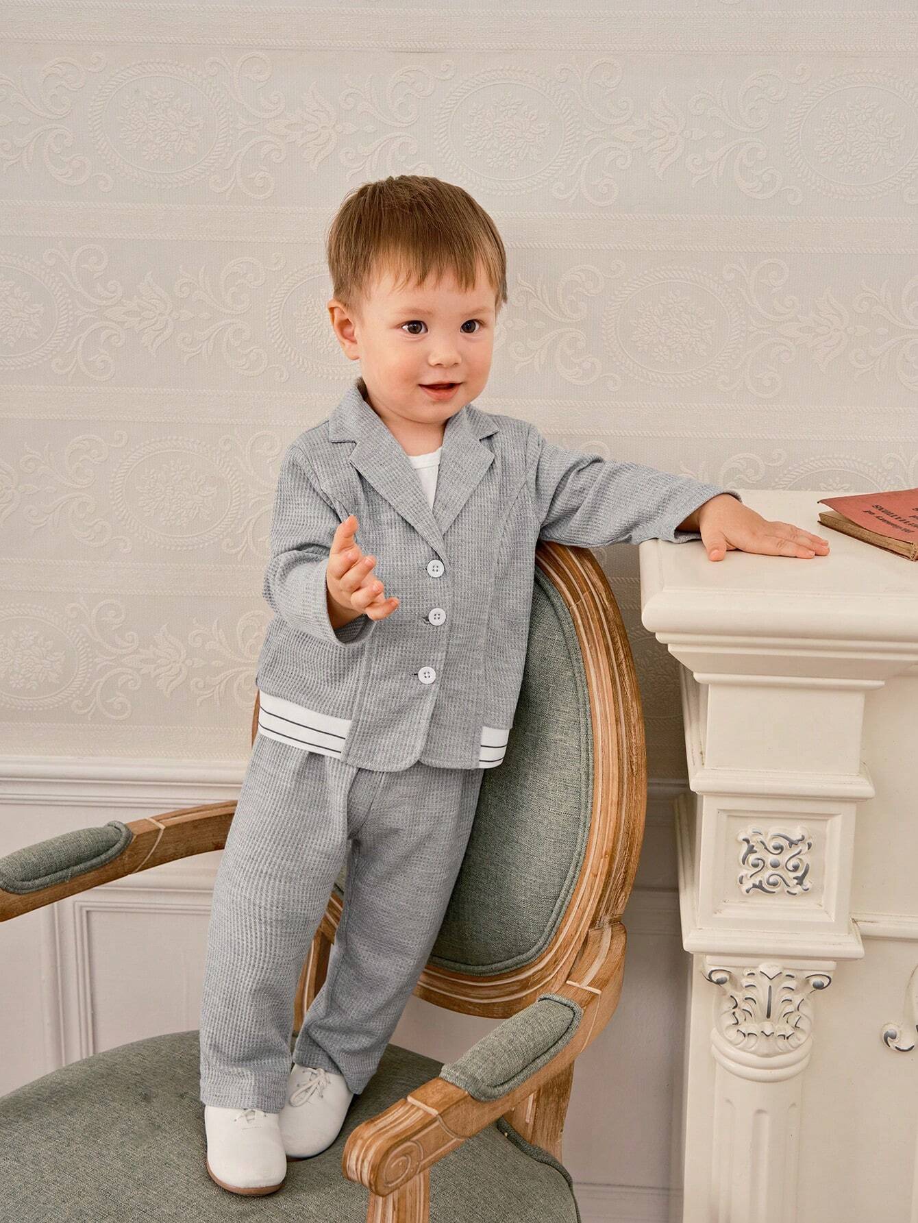 Buy SHEIN Baby Boys' Jacket And Pants Set, Autumn/Winter in Pakistan