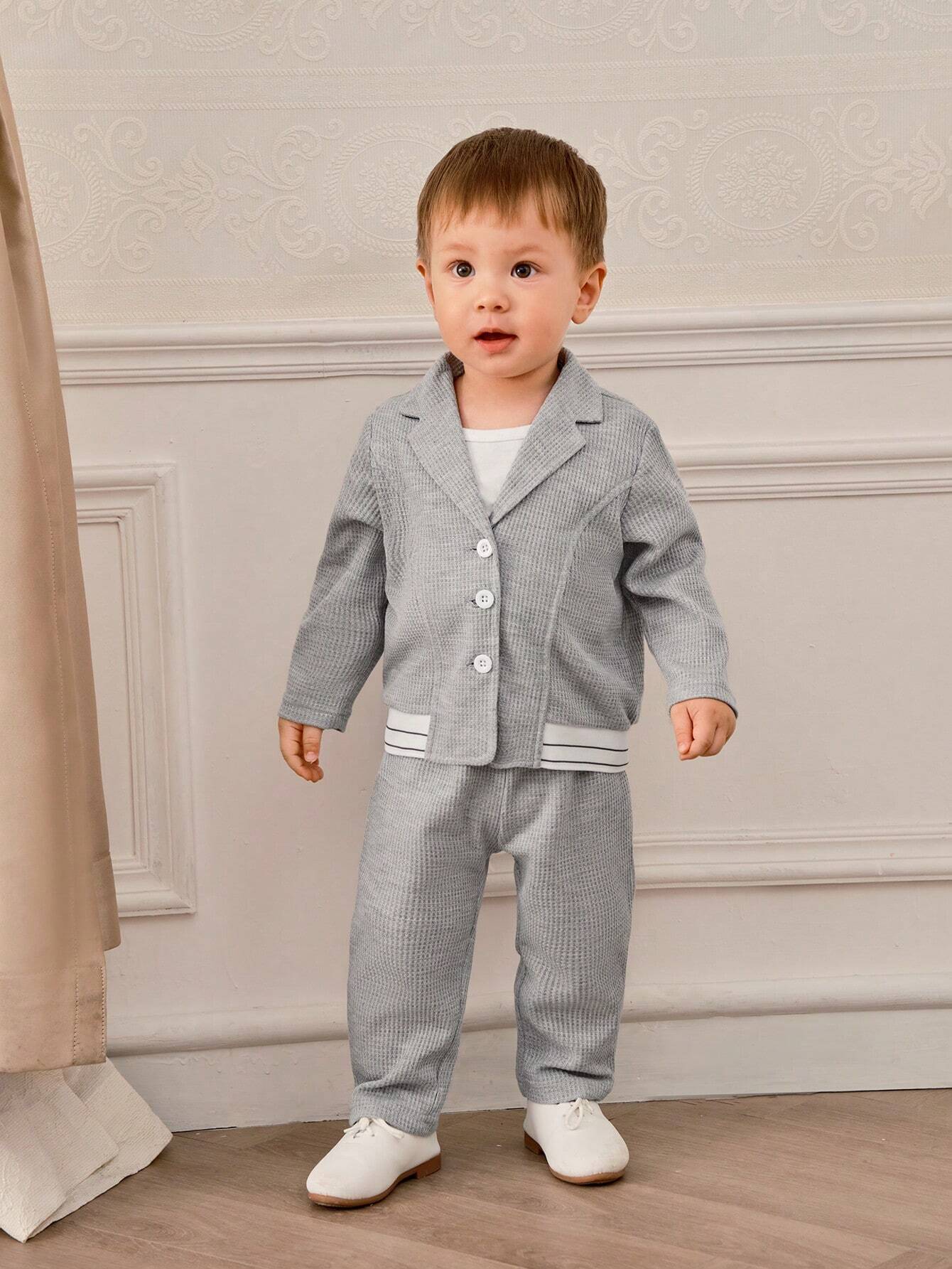 Buy SHEIN Baby Boys' Jacket And Pants Set, Autumn/Winter in Pakistan