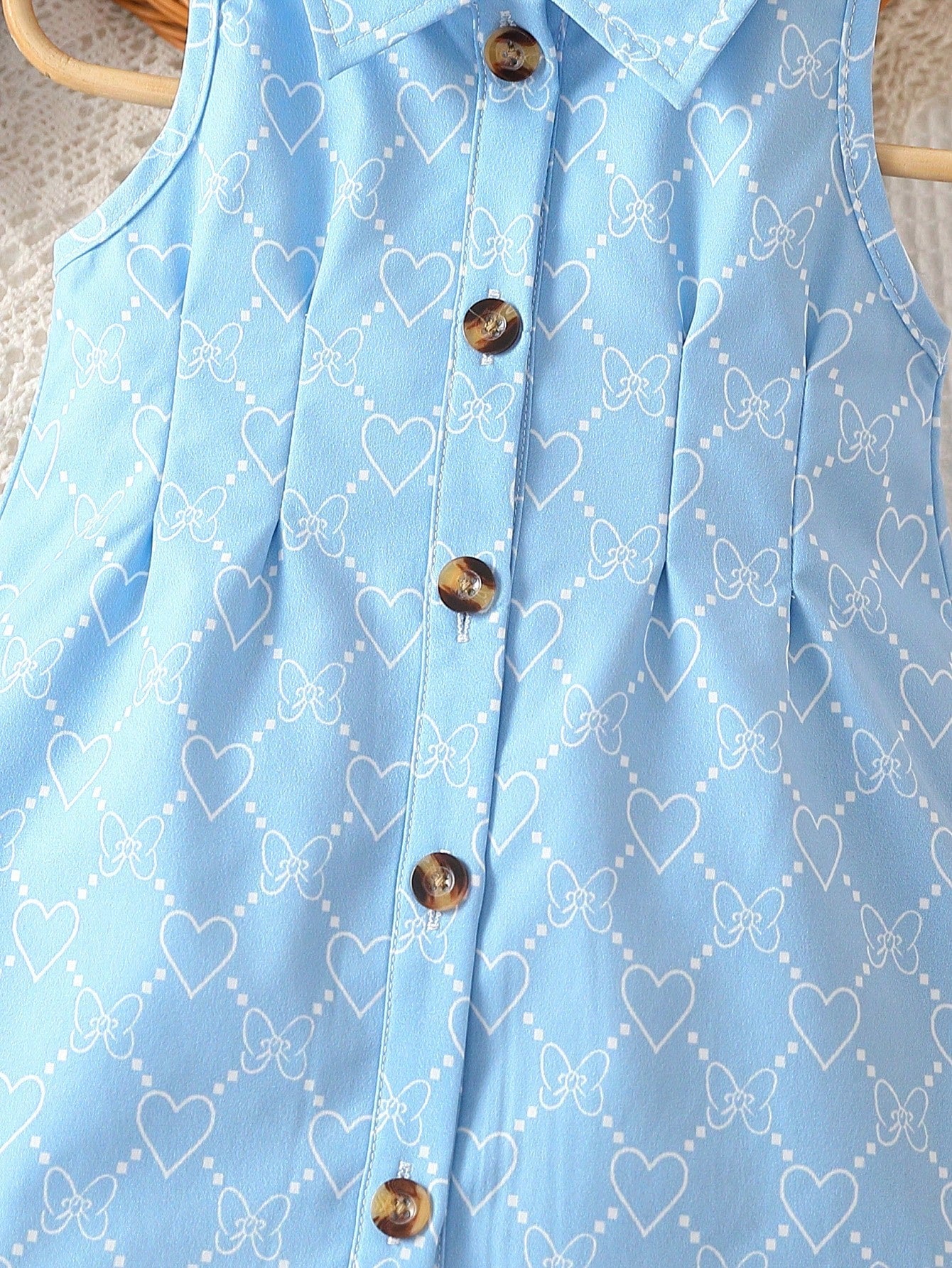 Buy SHEIN Baby Girl Allover Heart Print Shirt Dress & Hat in Pakistan